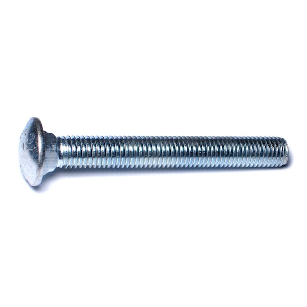 Midwest Fastener Carriage Bolt, Square Neck, 11 (Coarse), 5 in L, Steel, Zinc Plated, 25 PK 07529 - main